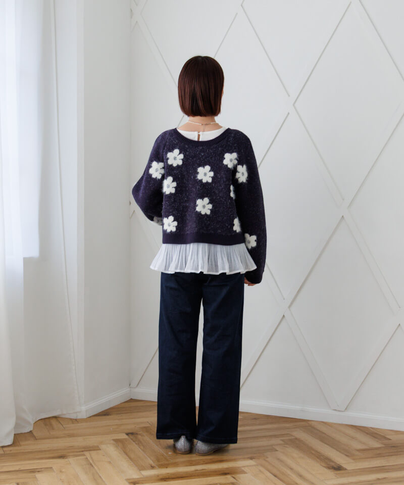 50%OFF】fluffy flower knit～ﾌﾗｯﾌｨｰﾌﾗﾜｰﾆｯﾄ | flower／フラワー公式通販