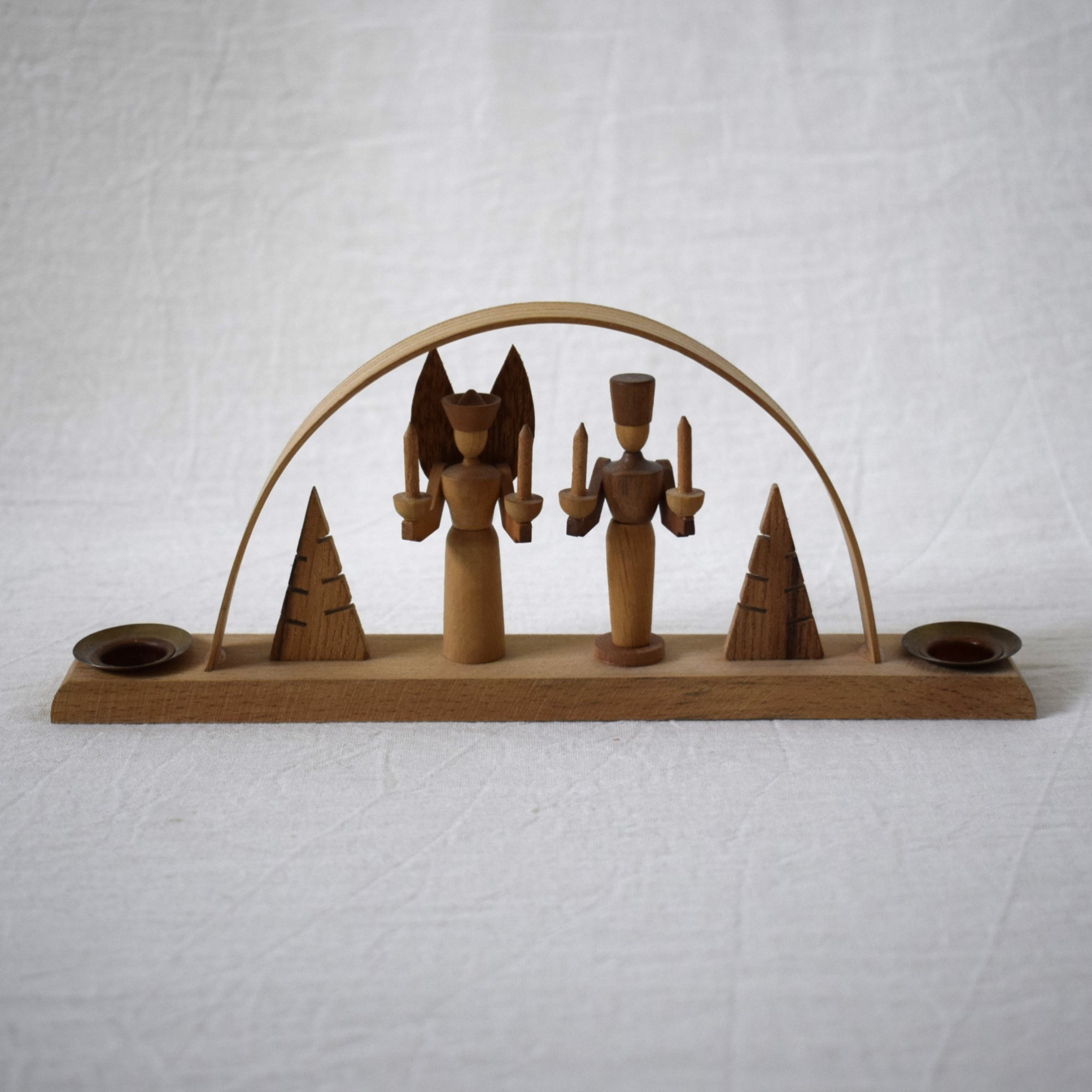 木製キャンドルホルダー・天使と鉱夫 / ERZGEBIRGE・ドイツ | florantik