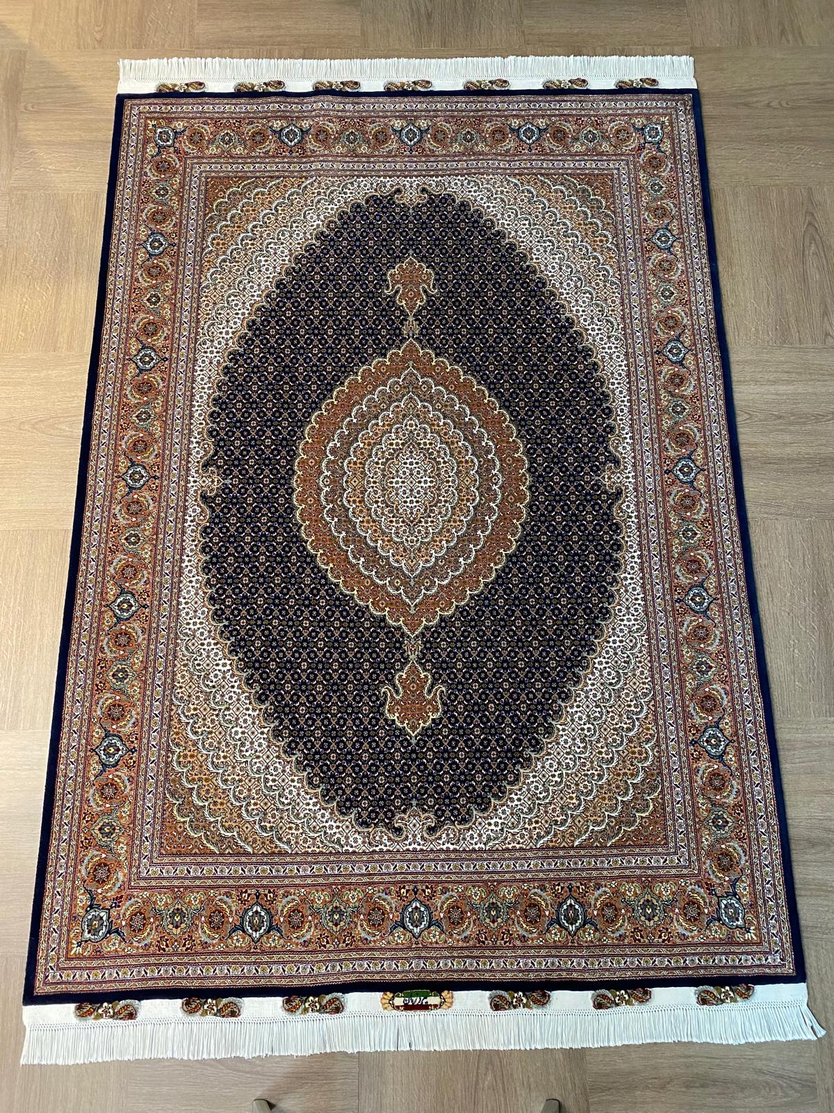 Y3054 ペルシャ絨毯 タブリーズ産 ザレザデ工房 ウール 手織り 3m越え