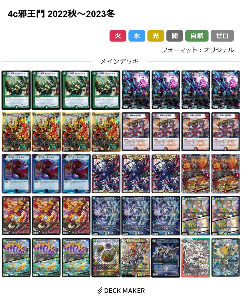デュエマ】歴代最強デッキ選手権 Bランク ～4c邪王門～ | flat