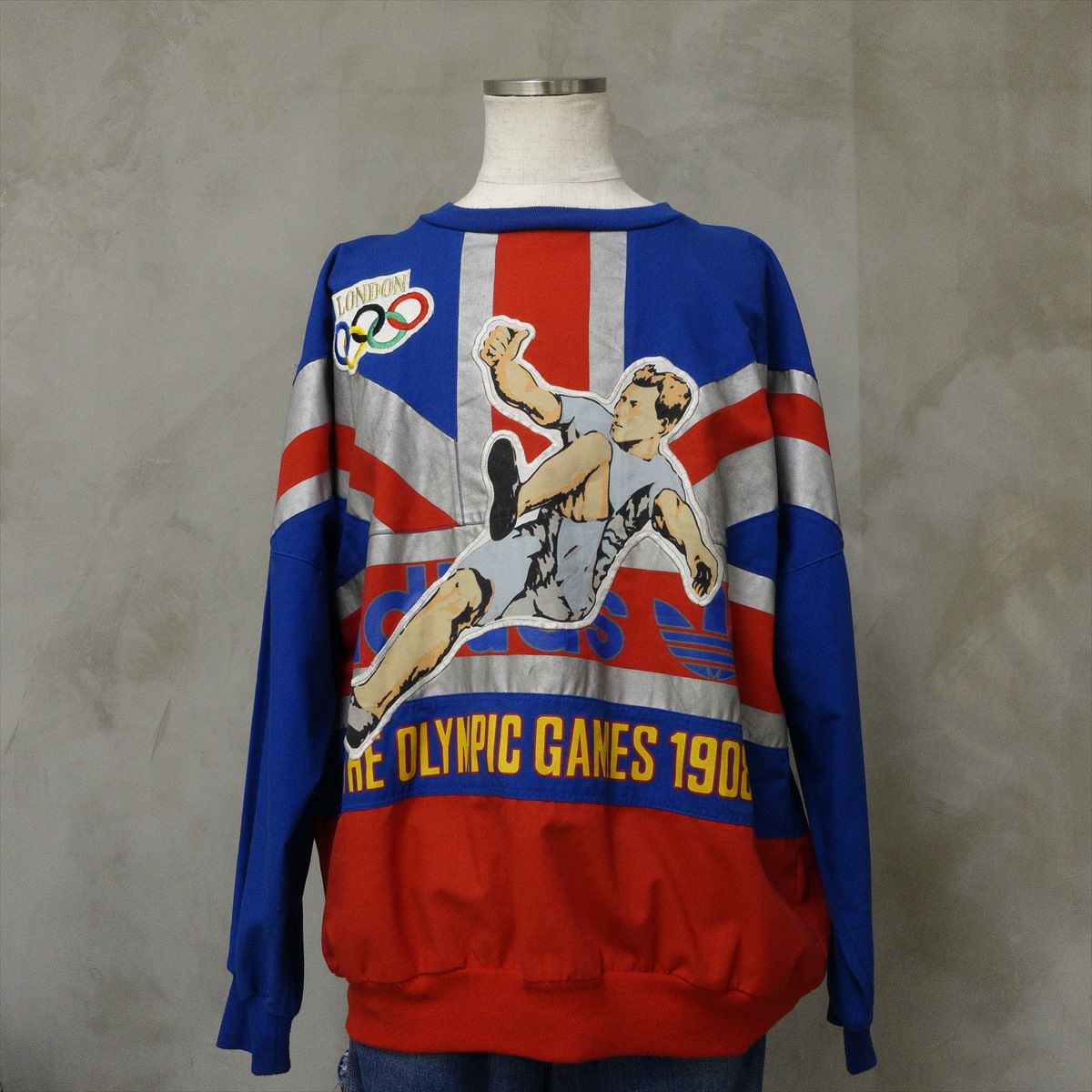 古着 80s アディダス ADIDAS ロンドンオリンピックスウェット