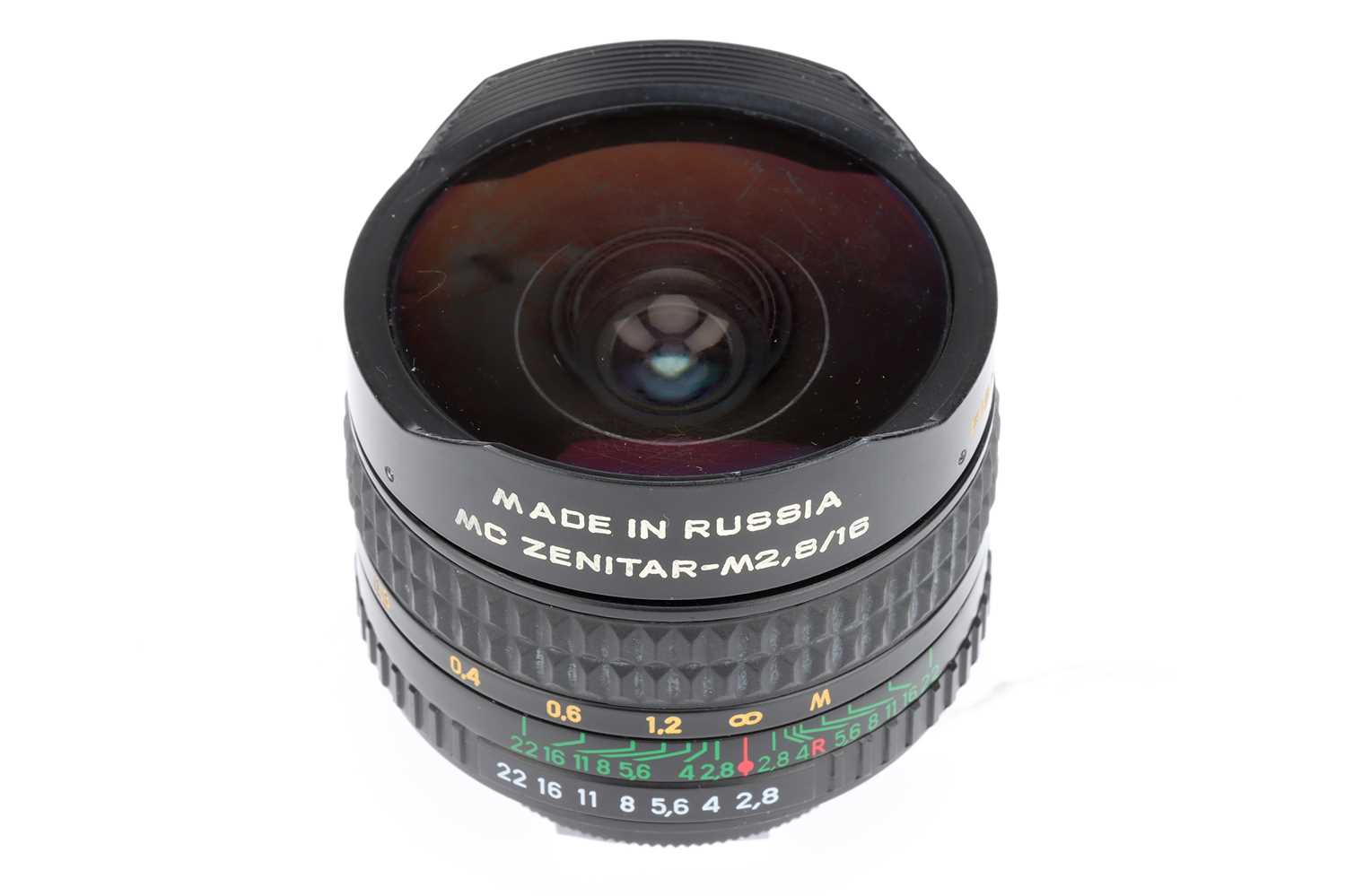 Lot 328 - A Zenit MC Zenitar-M2 f/8 16mm Fish-Eye Lens,