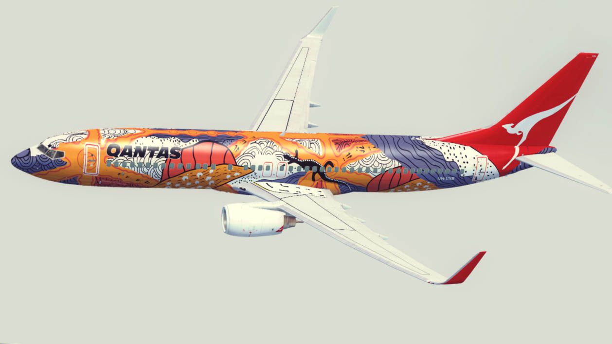 Qantas Boeing 737-800 'Yananyi Dreaming' VH-VXD for FSX