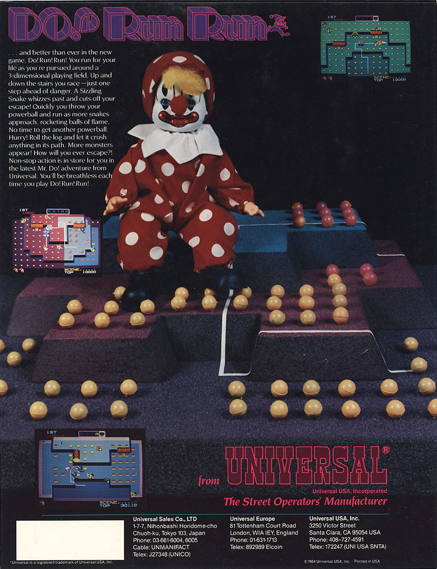 Do! Run Run - Universal (Video Game, 1984) - USA | The Arcade