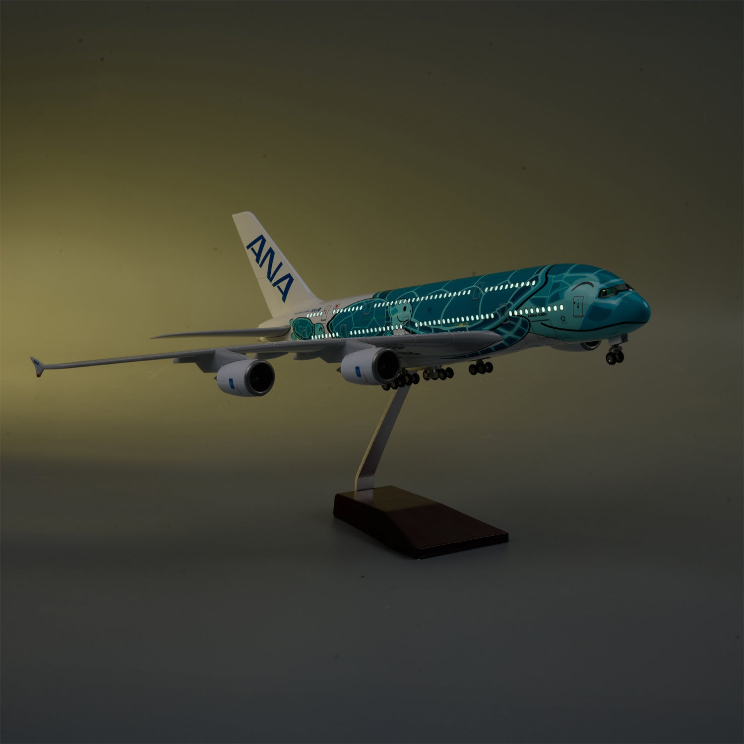 A380 ANA Japan GREEN TURTLE - SCALE 1/160 - 47CM - 18,5 IN