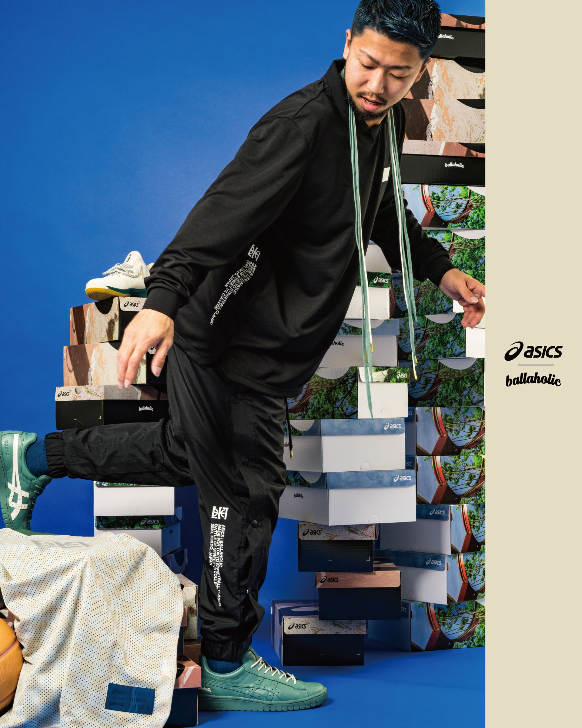 ジ*ー様 ballaholic セットアップ ボーラホリック ASICS x ballaholic