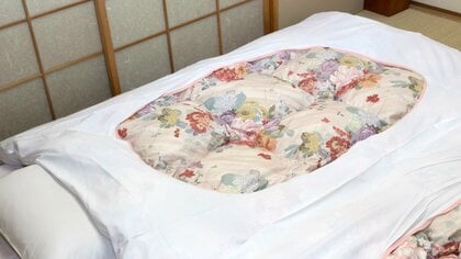 実家に眠る「明るい花柄」の羽毛布団の始まりは着物からだった！