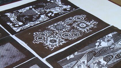 旧家で「伊勢型紙」大量発見 100年以上の時を経て「藍染め」よみがえる