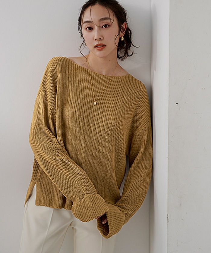 オーバーサイズボートネックニット | ur's（ユアーズ）