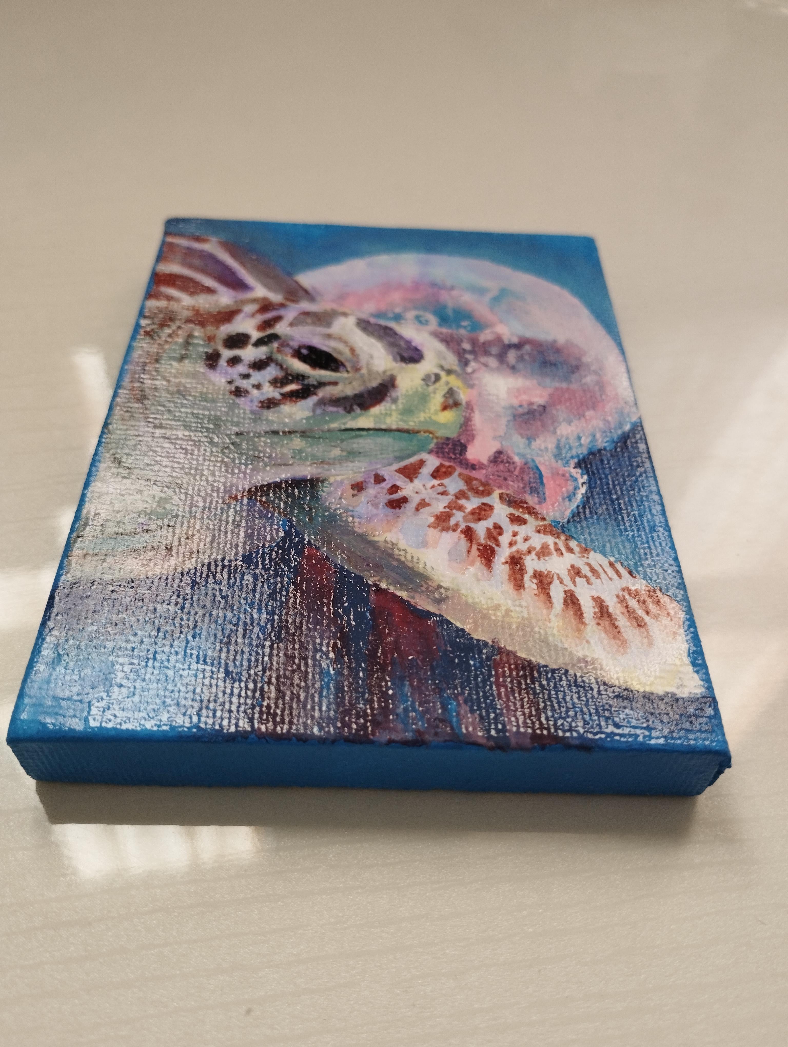 絵画の通販、購入ならFROM ARTIST/作品名：亀とクラゲ/作家名：しろまろ