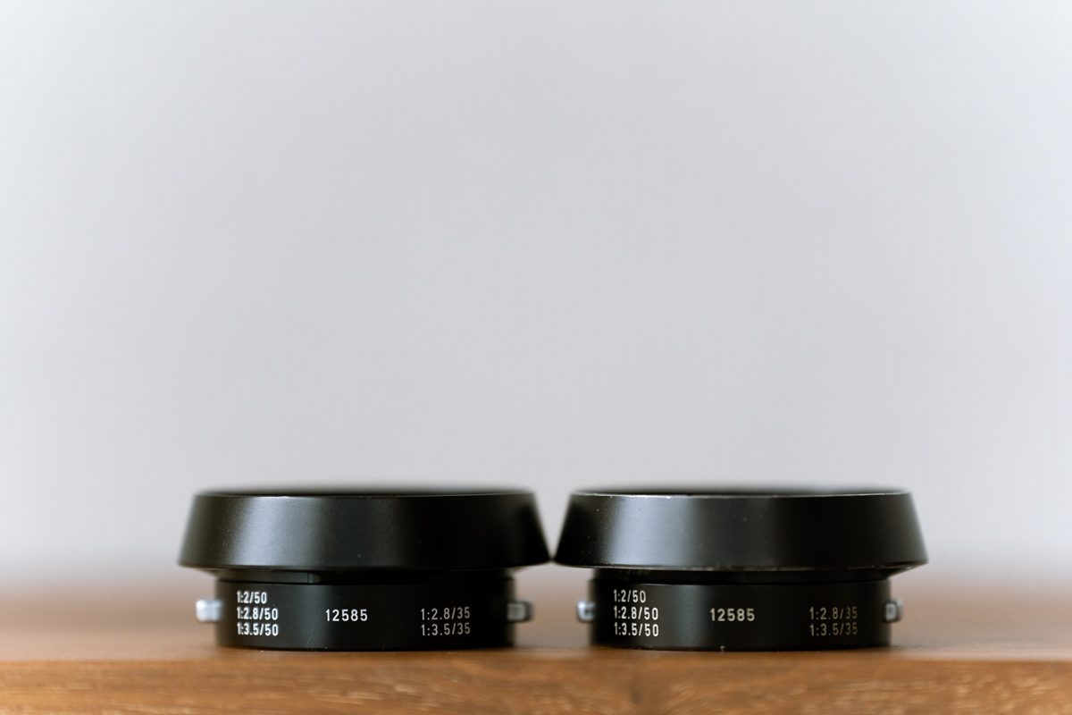 Leicaレンズフード(12585)と沈胴ズミクロン(1st)のマッチングが素敵