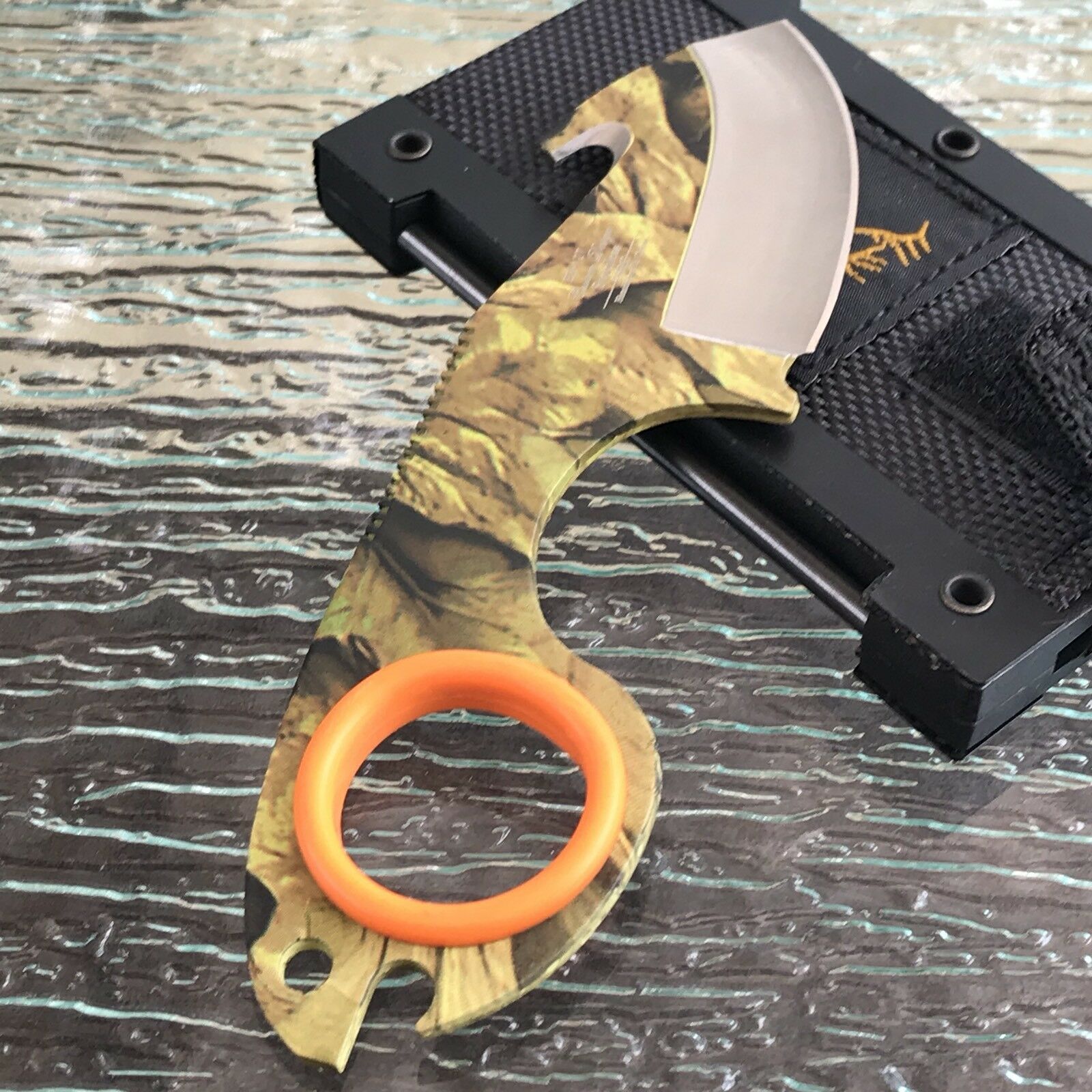 Elk Ridge Outdoor Camo Full Tang Gut Hook Hunting Skinner Knife ER-127