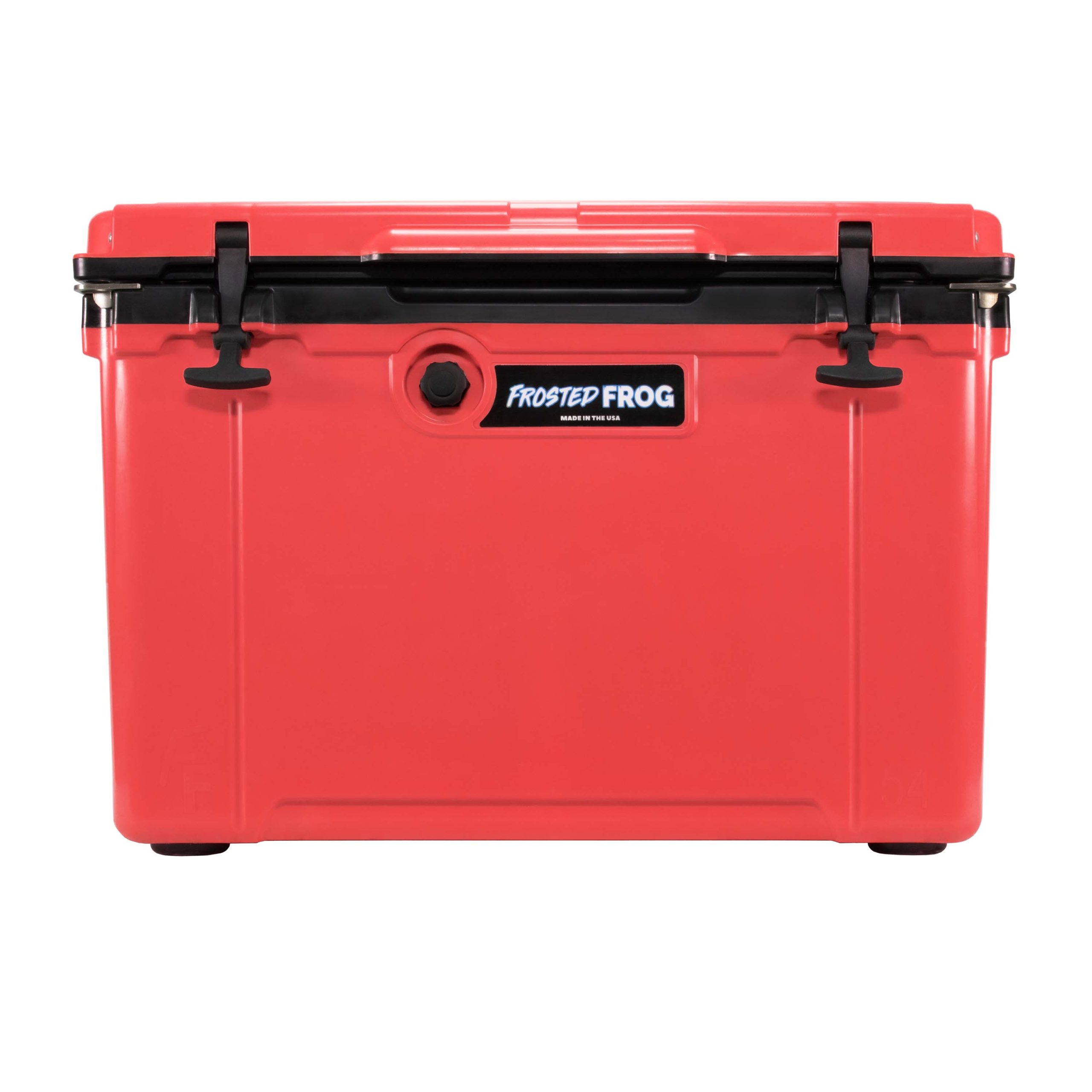 54QT USA Made Injection Molded Red and Black Hard Sided Cooler for