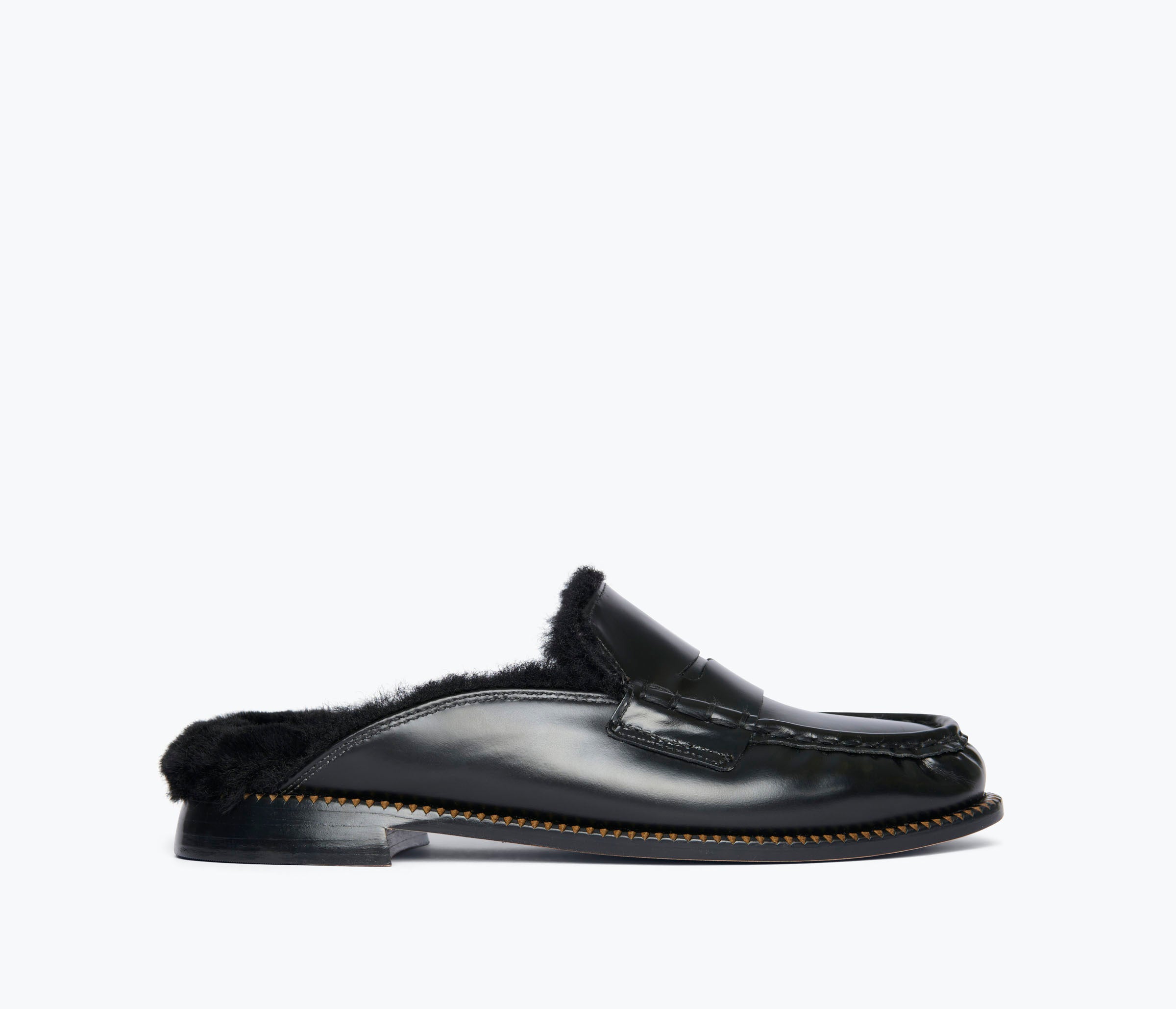 TEMI SHEARLING PENNY LOAFER MULE – FREDA SALVADOR