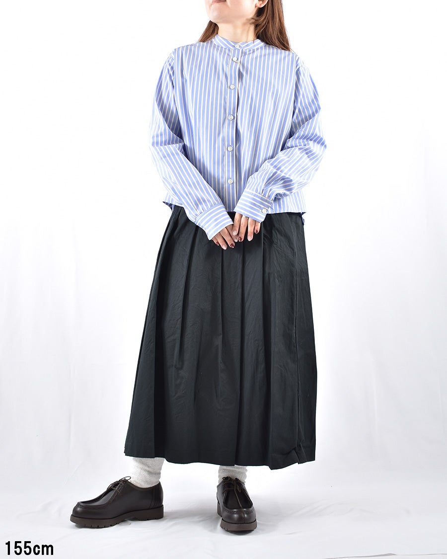 ICHI Antiquite's リネンフリルシャツ | FRENCH Bleu .rooms