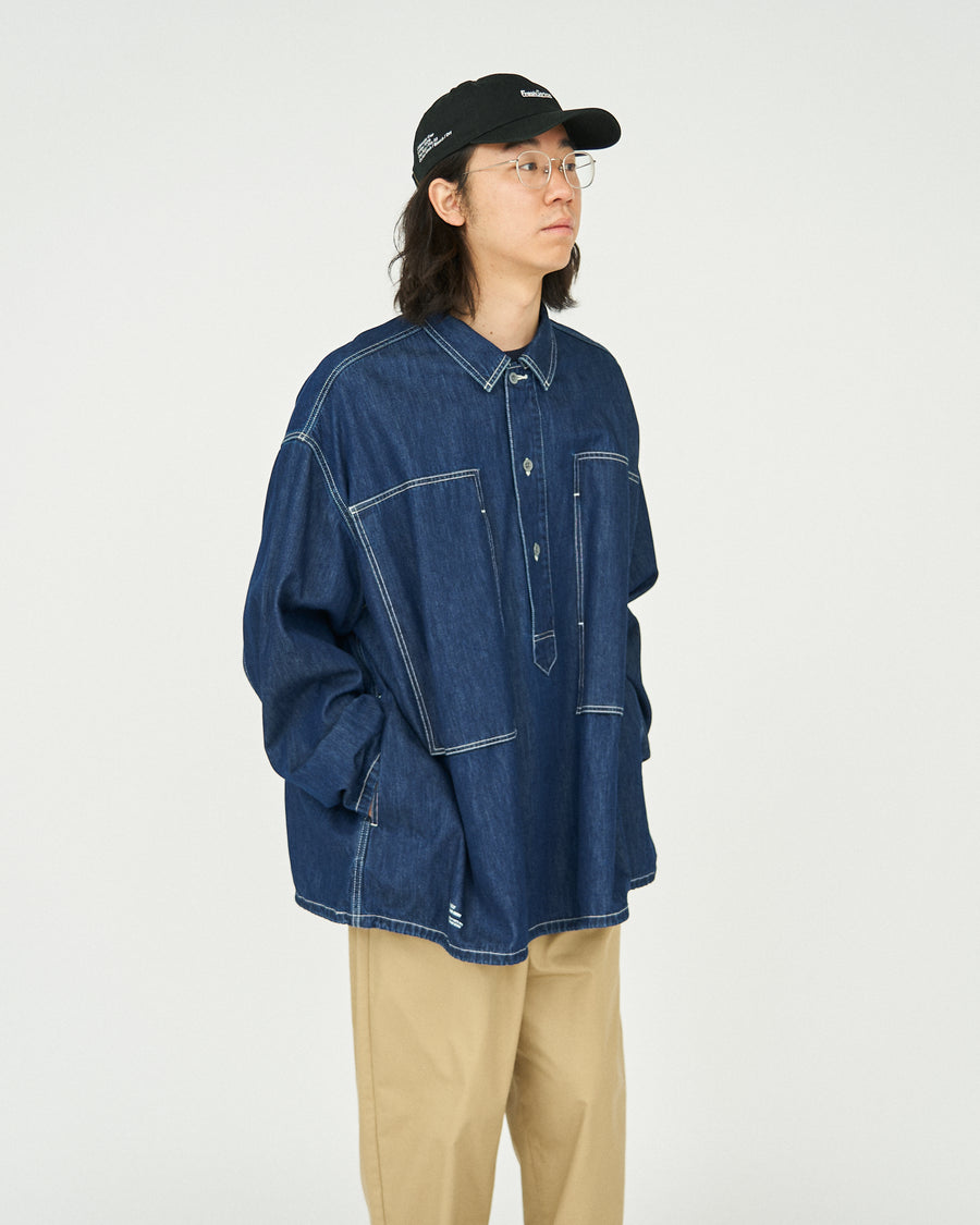DENIM PULLOVER SHIRT(ONE WASH) – FreshService® official site