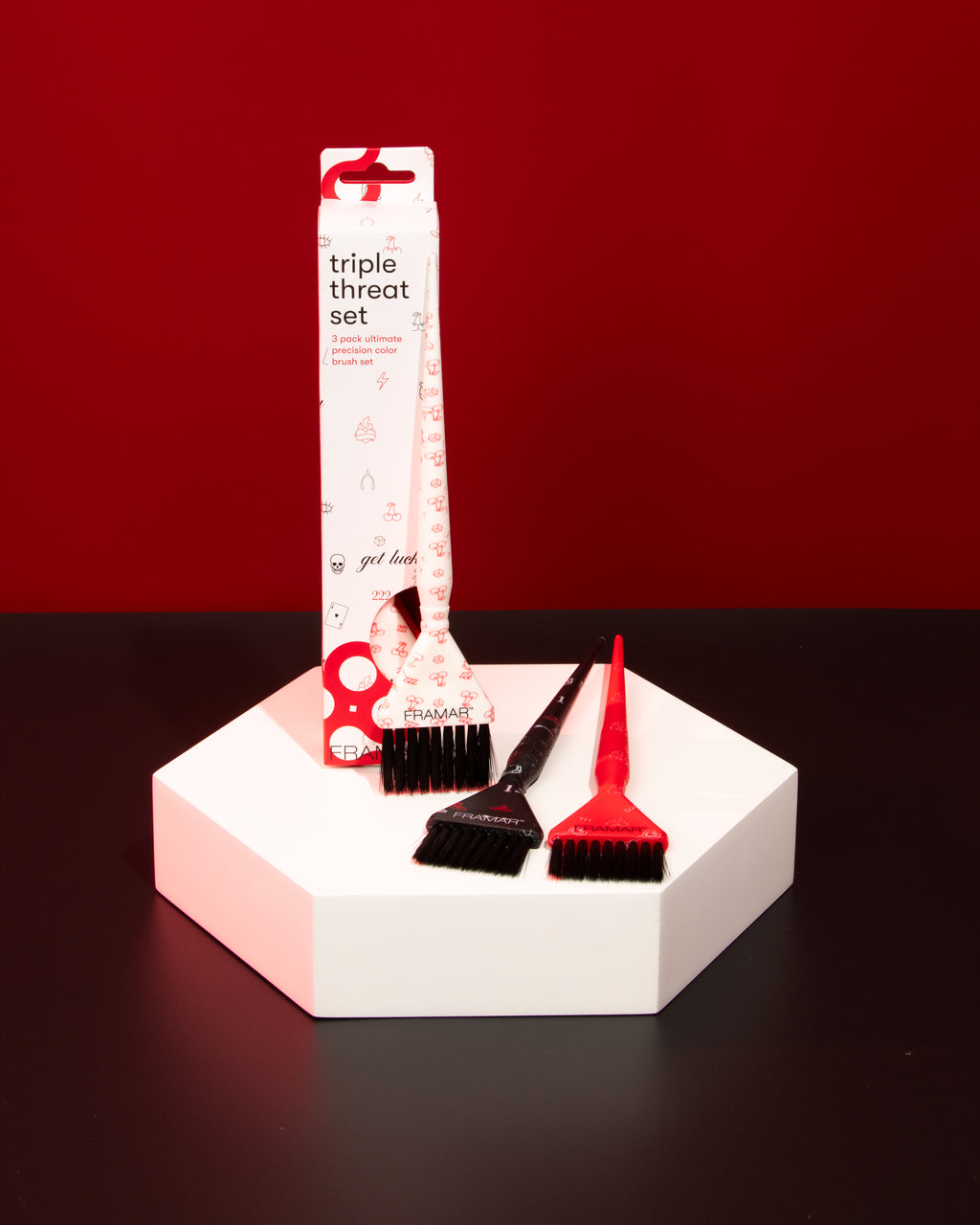 Framar Triple Threat Set Hair Color Brush Set | Hair Dye Brush 3