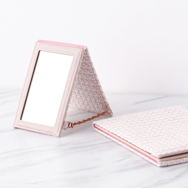 ツイード 折り畳みミラー S ピンク | Francfranc（フランフラン）公式