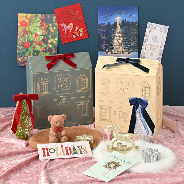 ミニクリスマスデコレーション ギフトセット シルバー×ゴールド