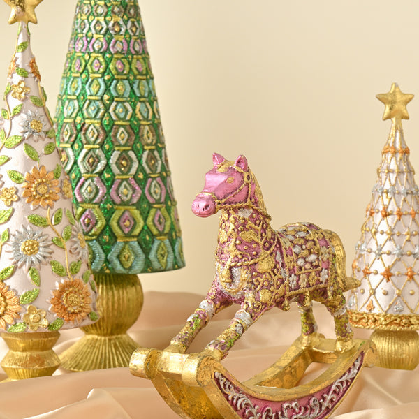 レジンオブジェ ロッキングホース ダークピンク | Francfranc（フラン