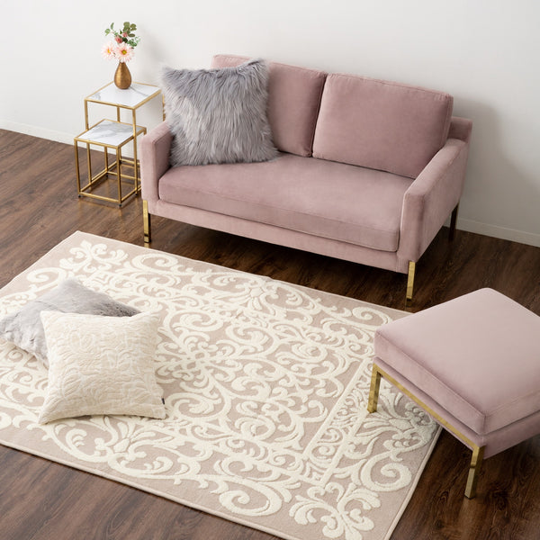 エルフィア ホットカーペットラグ M 1900×1400 アイボリー×ライト