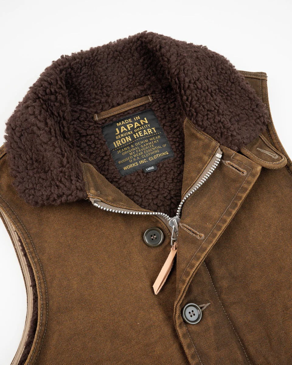 Iron Heart IHV-51-BRN 12oz Duck N1 Deck Vest - Brown - Franklin & Poe