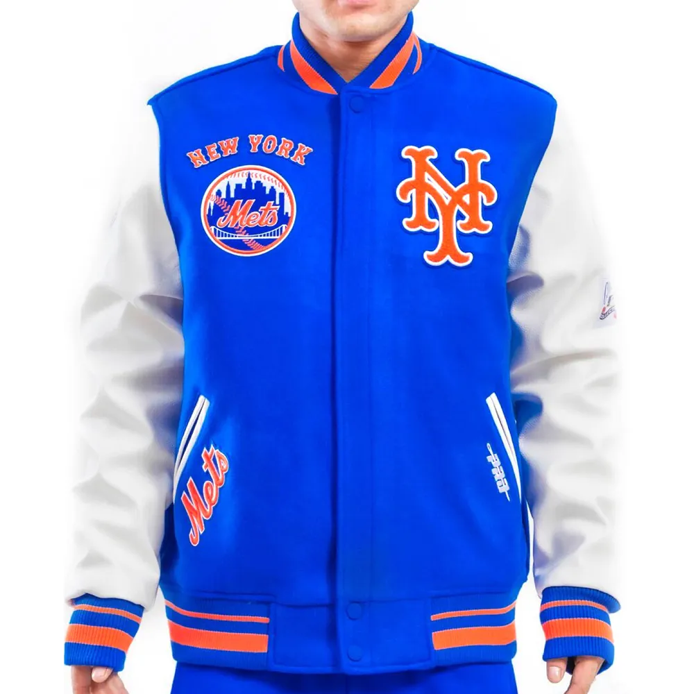 New York Mets Pro Standard Retro Classic Wool Varsity Jacket