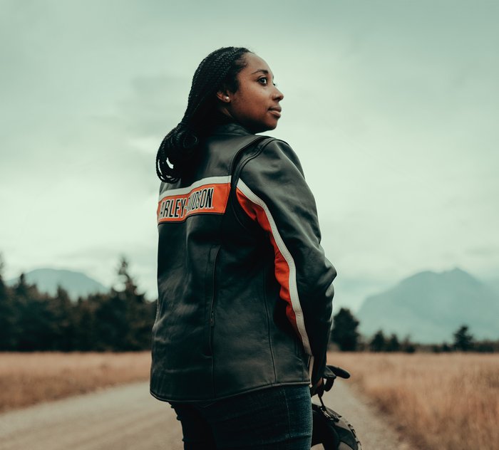 Harley-Davidson Women's H-D Trenton Leather Riding Jacket - Harley Bla