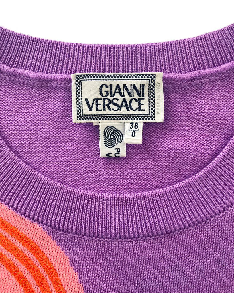 Gianni Versace Rare Travel Sticker Embellished Knit Jumper – FRUIT