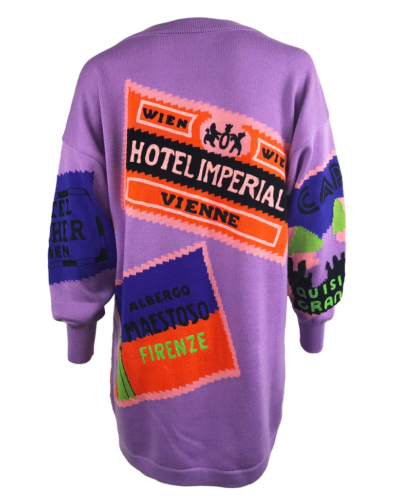 Gianni Versace Rare Travel Sticker Embellished Knit Jumper – FRUIT