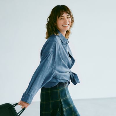 オーバーサイズデニムシャツ✨THE FLUTTER アッパーハイツ 1 ブルー