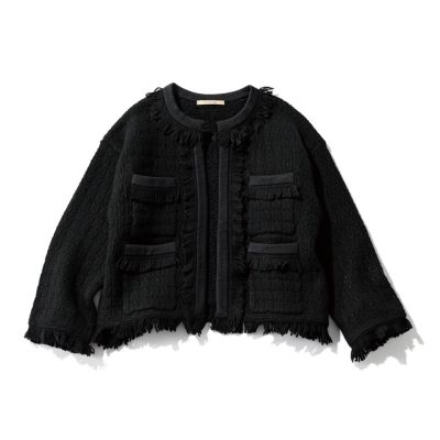 Curensology(カレンソロジー)のツイーディフリンジカーディガン通販