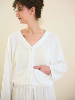 nanadecor(ナナデコール)のオーガニックコットンVネックカーディガン