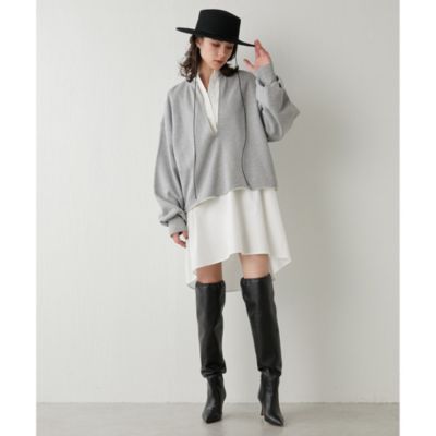 Whim Gazette(ウィム ガゼット)の【Hoaw.】ポインテッドニーハイブーツ