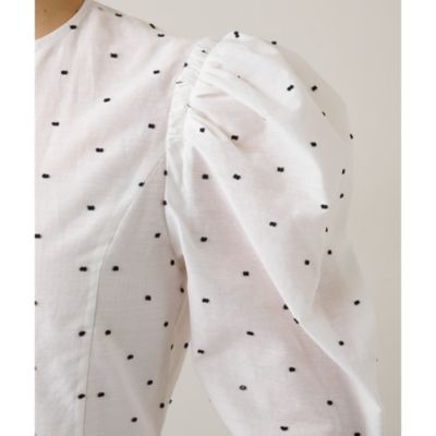 Whim Gazette(ウィム ガゼット)の【GEMINI】ドットブラウス通販