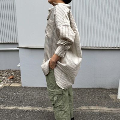 Curensology(カレンソロジー)の【洗える】ワッシャーストライプシャツ