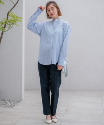 23区(ニジュウサンク)の【洗える】CANCLINI バンドカラー シャツ通販