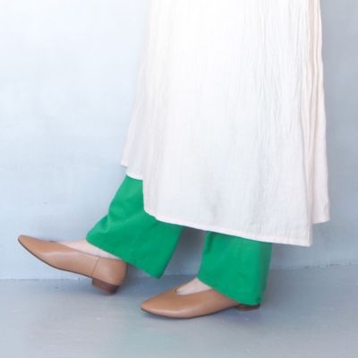 enchanted(エンチャンテッド)の本革ソフトレザーVカットバブーシュ通販