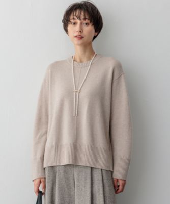 23区 L(ニジュウサンク エル)の【洗える】カシミヤブレンド クルー