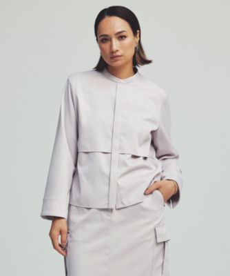 ICB(アイシービー)の【洗える】ウォームサテン クロップドシャツ通販