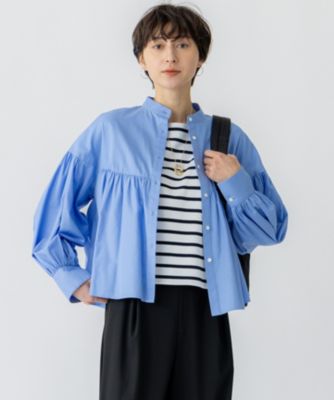 23区(ニジュウサンク)の【洗える】CANCLINI ギャザー フレア ブラウス