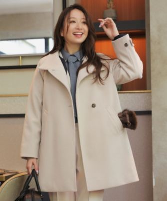 ANY SIS(エニィスィス)のウールライクスタンドカラー ミドルコート通販