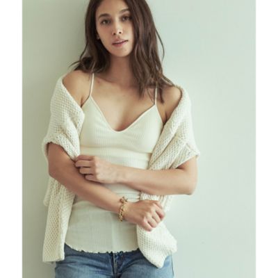 Whim Gazette(ウィム ガゼット)の【HAKUJI】リブブラキャミソール通販