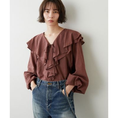 Whim Gazette(ウィム ガゼット)のネックフリルブラウス通販 | 集英社