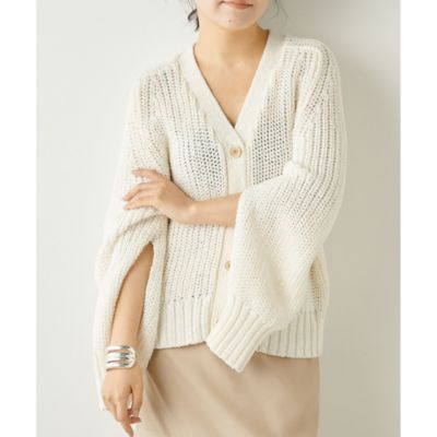 Whim Gazette(ウィム ガゼット)のミドルゲージニットカーディガン通販