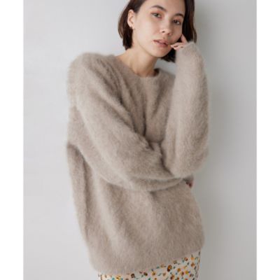 Whim Gazette(ウィム ガゼット)のカシミヤ混クルーネックファーニット