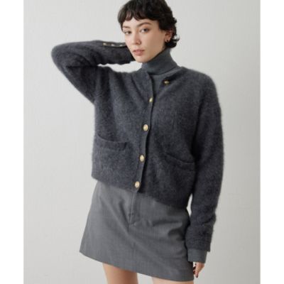 Whim Gazette(ウィム ガゼット)のカシミヤ混ファーニットジャケット