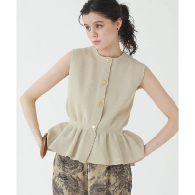 Whim Gazette(ウィム ガゼット)の【THE PAUSE】ペプラムノースリーブ