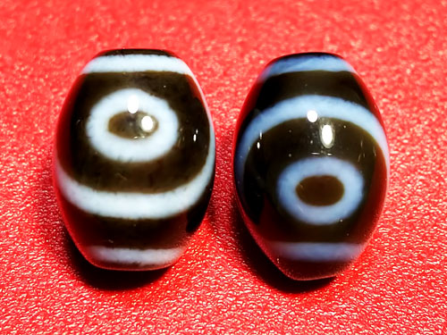 二眼天珠・中ミニサイズ／約12×16mm前後 – 天然石の店 ふうちゃん