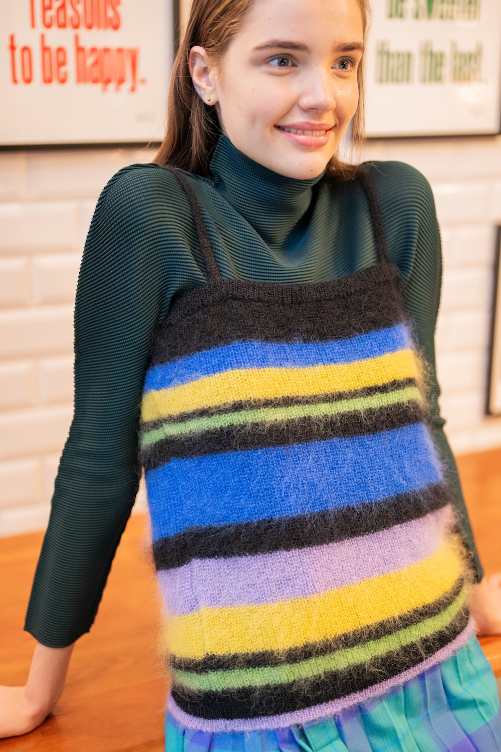 重ねるだけで可愛い《ミー イッセイ ミヤケ》のボーダーニットを着回し